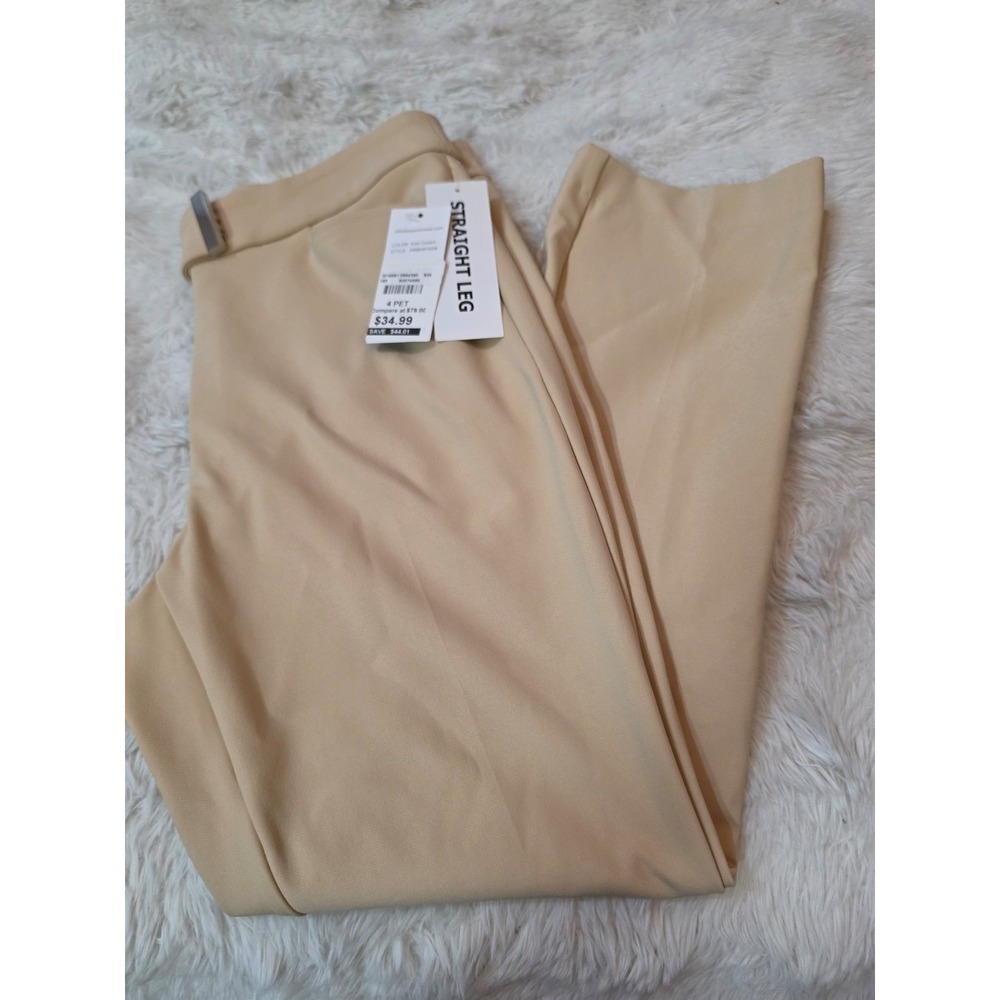 Rafaella NWT Irish Cream Tech Double Weave Straight Leg Pants High Rise 4P